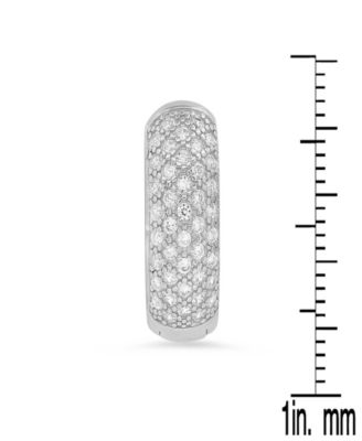 Women's Simulated Diamonds Rounded Huggie Earrings