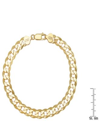 Unisex Silver Diamond Cut Curb Link Bracelet