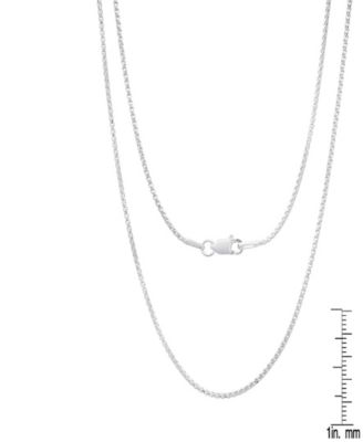 Unisex Sterling Silver Box Chain Necklace