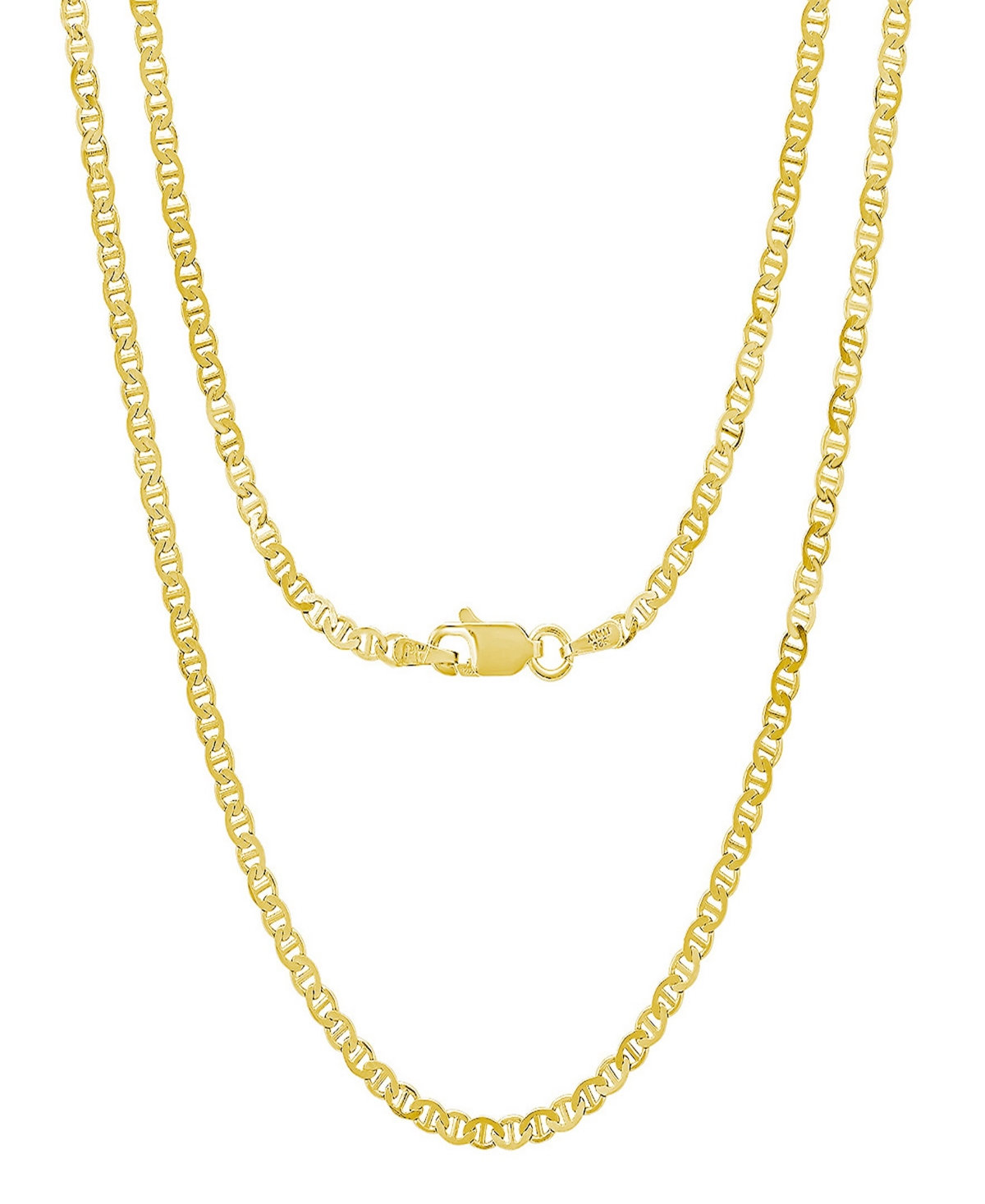 Unisex 14K Gold Plated Mariner Superflat Necklace - Gold