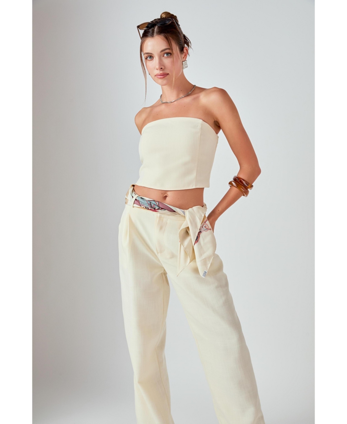 Women's Linen Tube Top - Butter