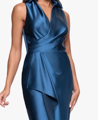 Women's Collar Sleeveless Sheath Midi Dress