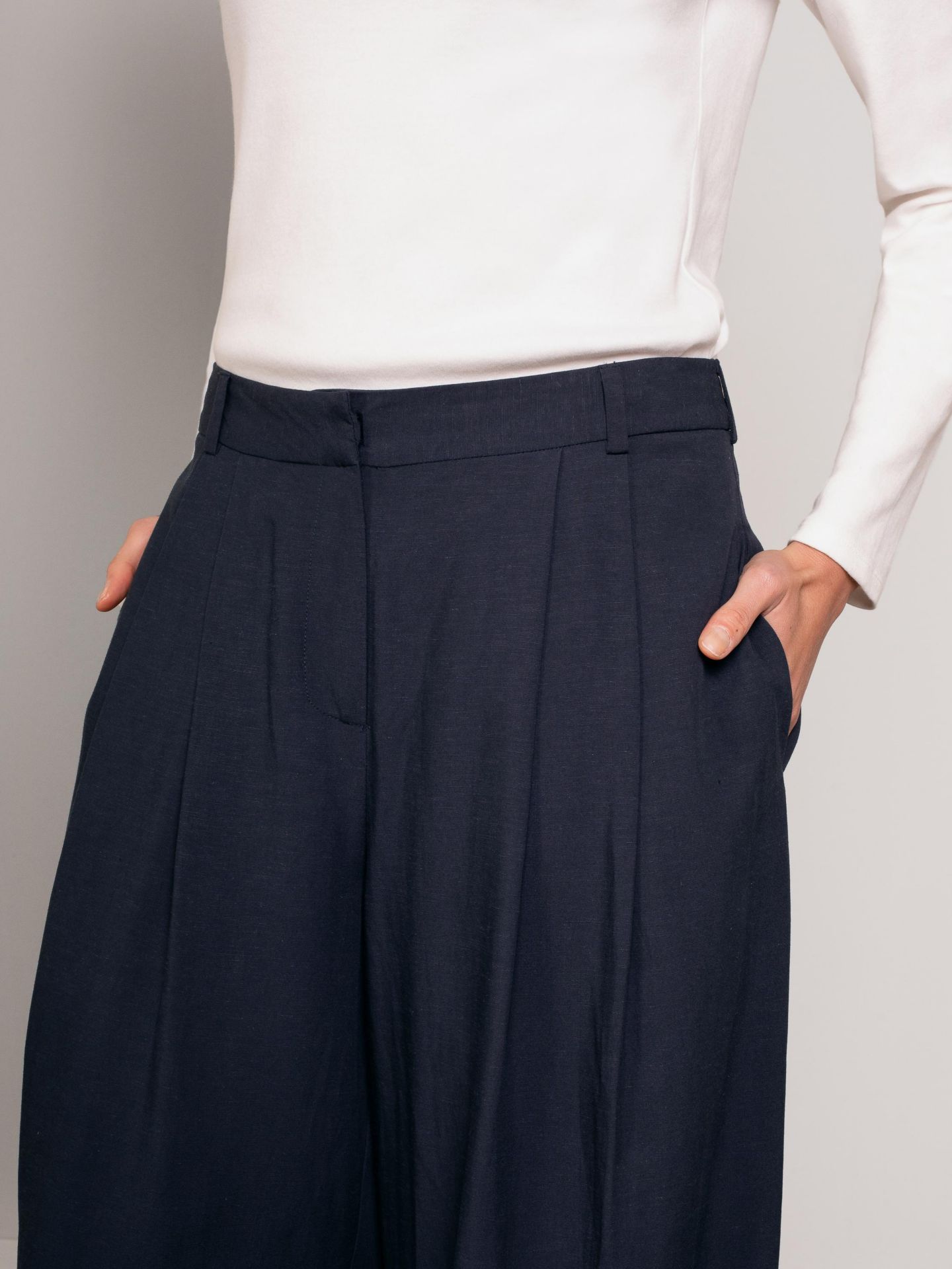 Женские брюки Celtic & Co. Wide Leg Drape, цвет: Тёмный тёмно-синий — фото 2