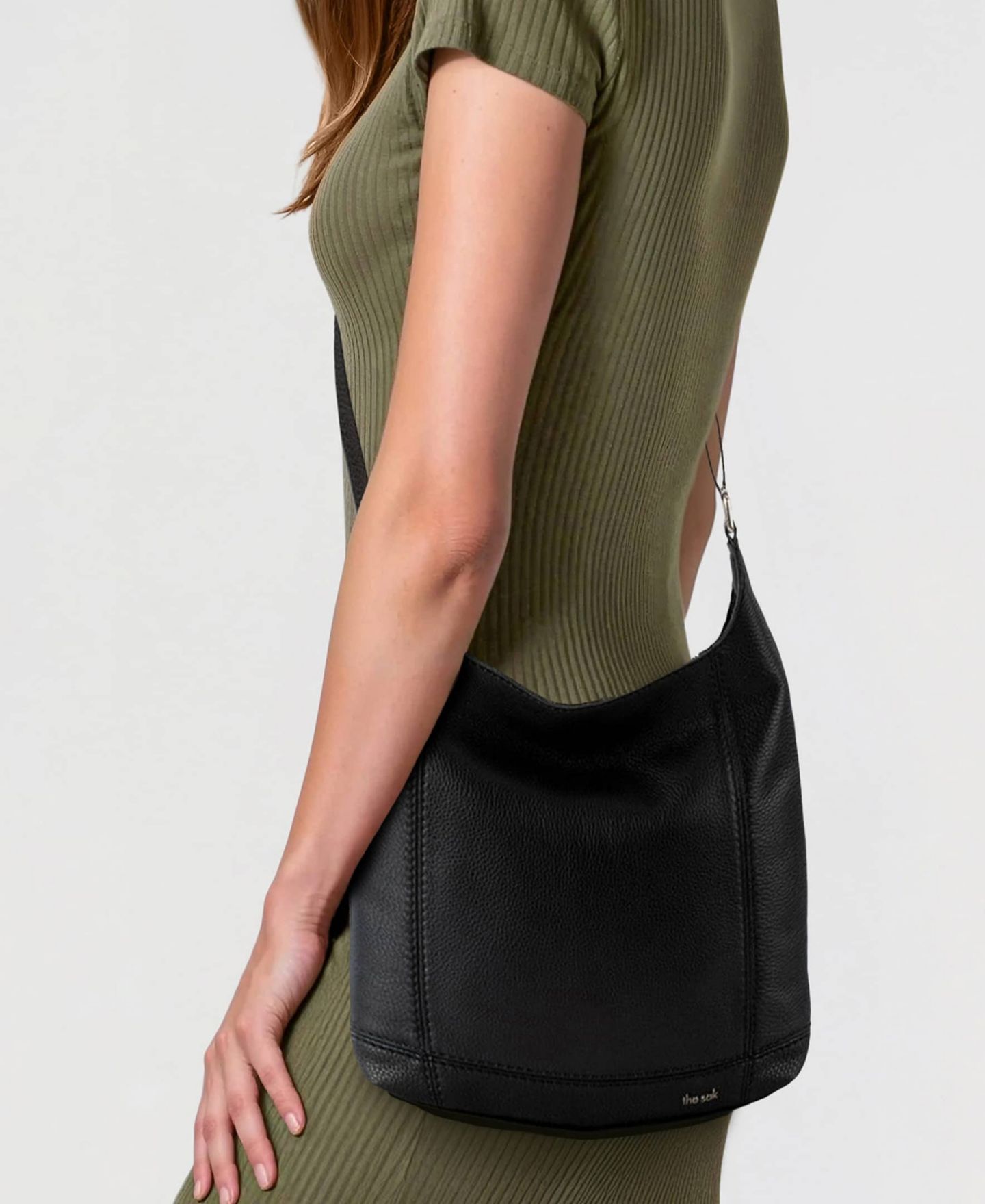 Женская сумка The Sak De Young Small Leather Crossbody, цвет: Чёрный — фото 5