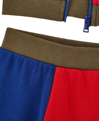 Baby Boys 2-Piece Long Sleeve Active Zip Up Top and Sweatpants Set