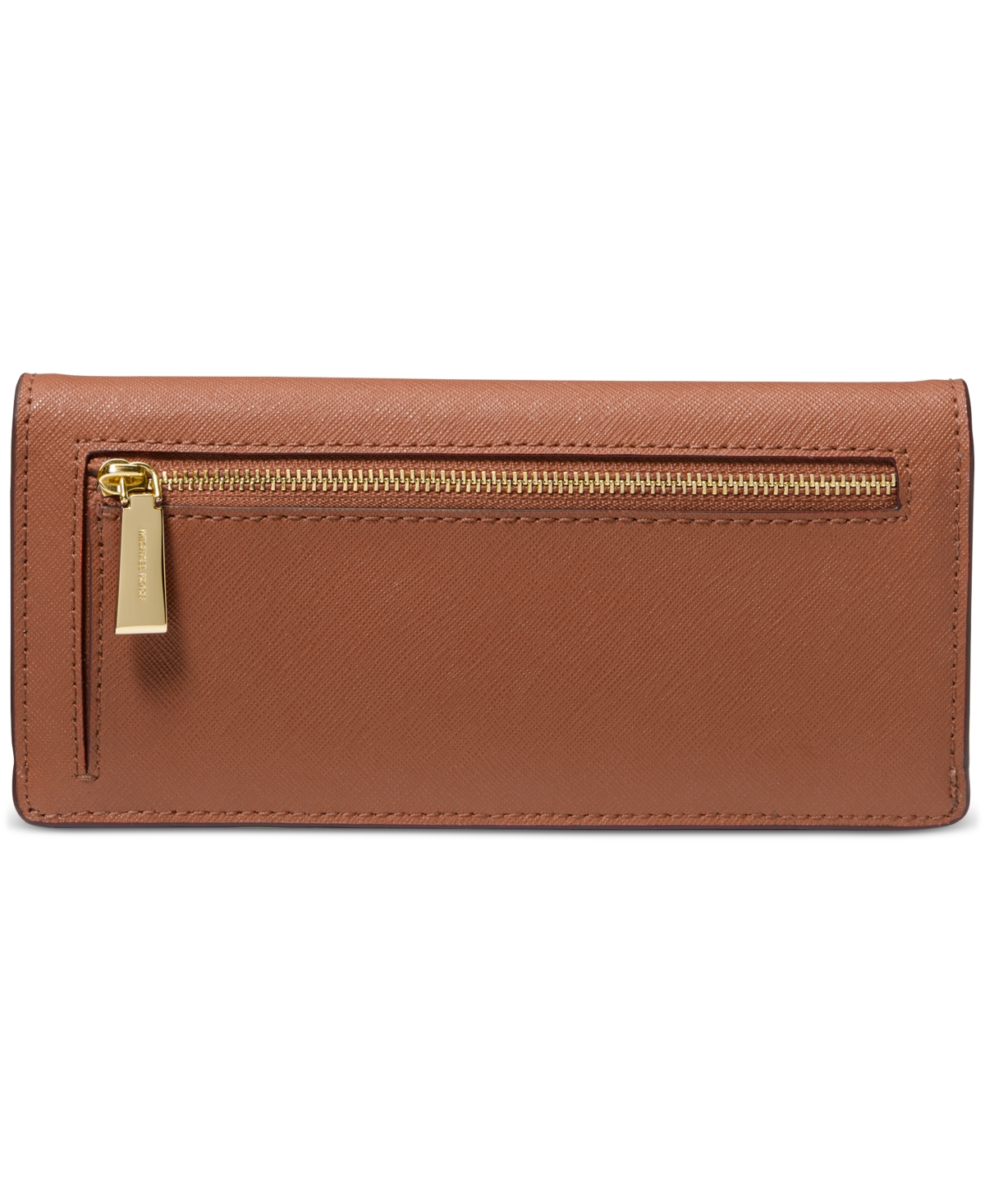 Michael Kors Michael  Jet Set Large Flat Wallet In Brown