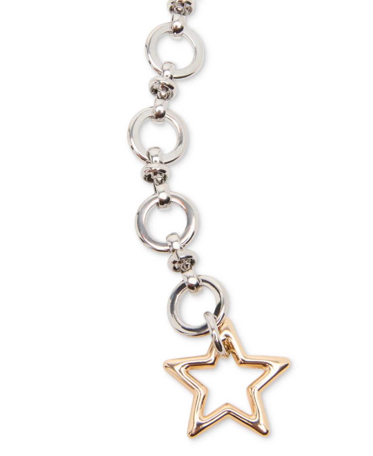 Steve Madden Heart & Star Ring Chain Belt In Gold