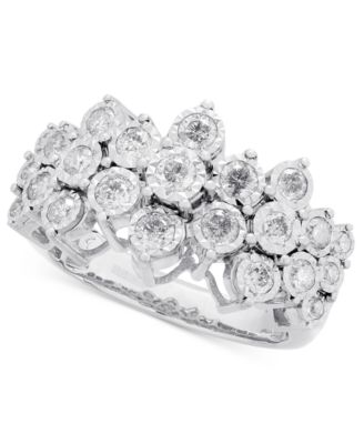 EFFY&reg; Diamond Cluster Ring (1 ct. t.w.) in 14k White Gold or 14k Yellow & White Gold