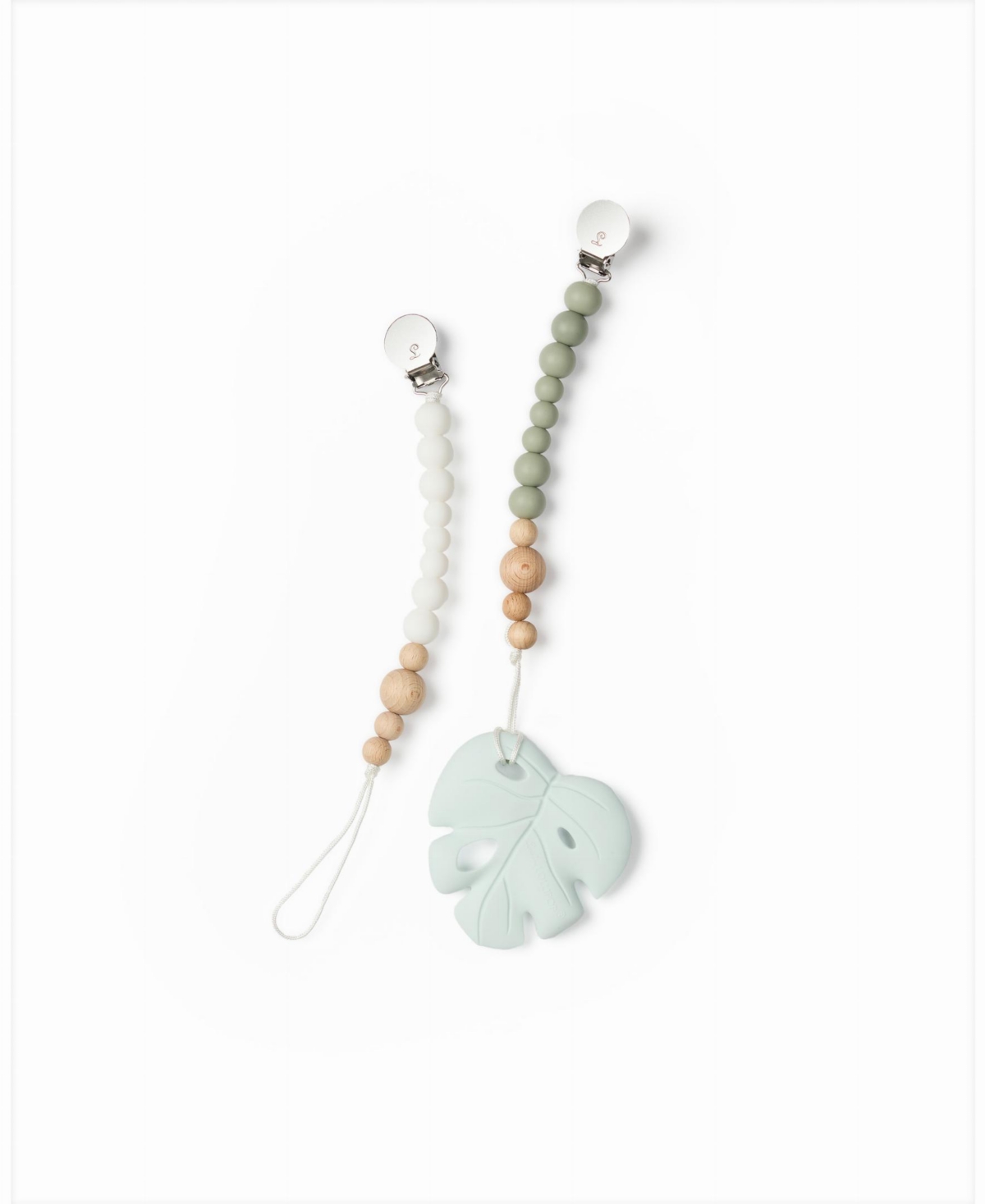 Loulou Lollipop Baby Leaf Design Soothing Bundle In Green
