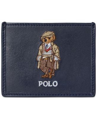 【Ralph Lauren】国内発送★Leather Traveler Bear Card Case Polo Ralph Lauren Men's Polo Bear Leather Card Case - Macy's