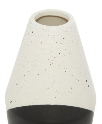 Ceramic 12" Block Speckled Contemporary Vase