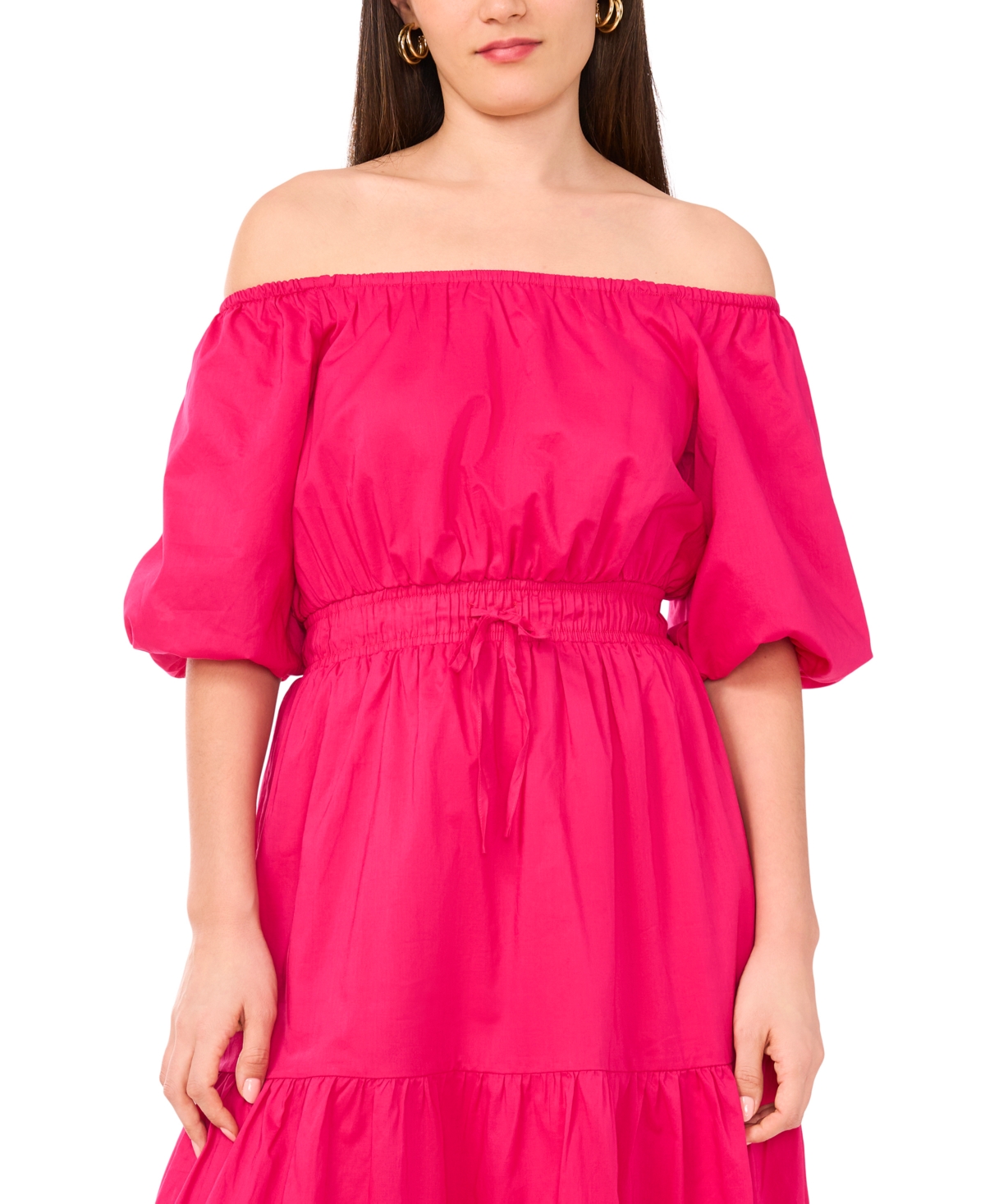 Vince Camuto Women's Off-the-shoulder Tiered Maxi Dress In Pink