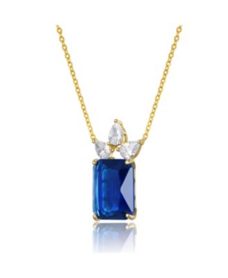 14K Gold Plated Celestial Cascade Blue Necklace
