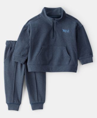 Carter's - Baby Boys Plane Quarter-Zip Pullover & Pants, 2 Piece Set