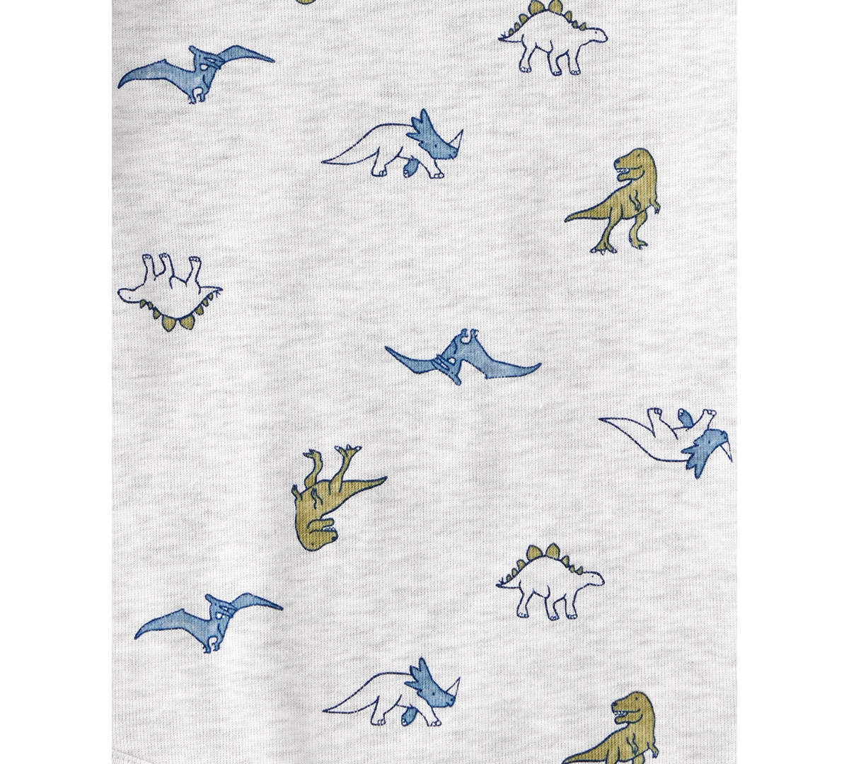 Carter's Baby Boys Dinosaur Thermal Little Jacket, Bodysuit & Pants, 3 Piece Set In Blue