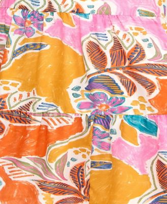 CLOTHING LLC Juniors' Printed Sweetheart Maxi Dress