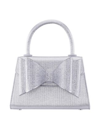 Crystal Double Bow Handheld Satchel Bag