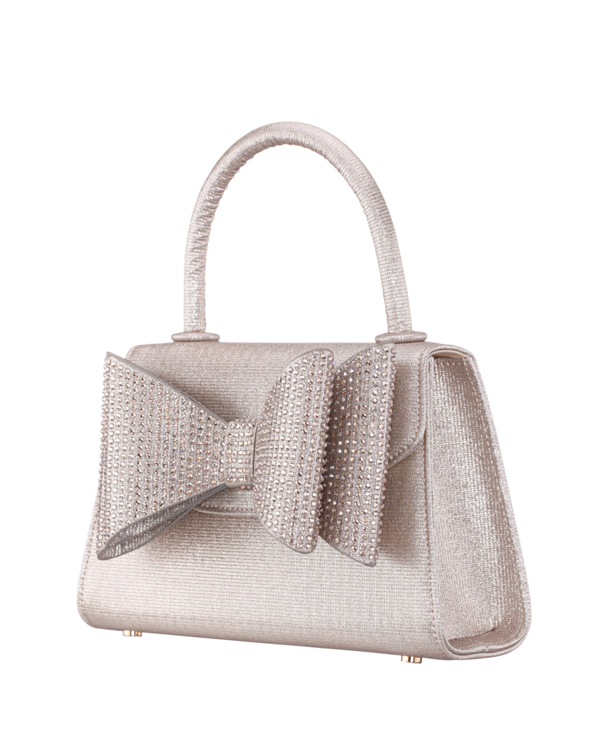 Nina Crystal Double Bow Handheld Satchel Bag