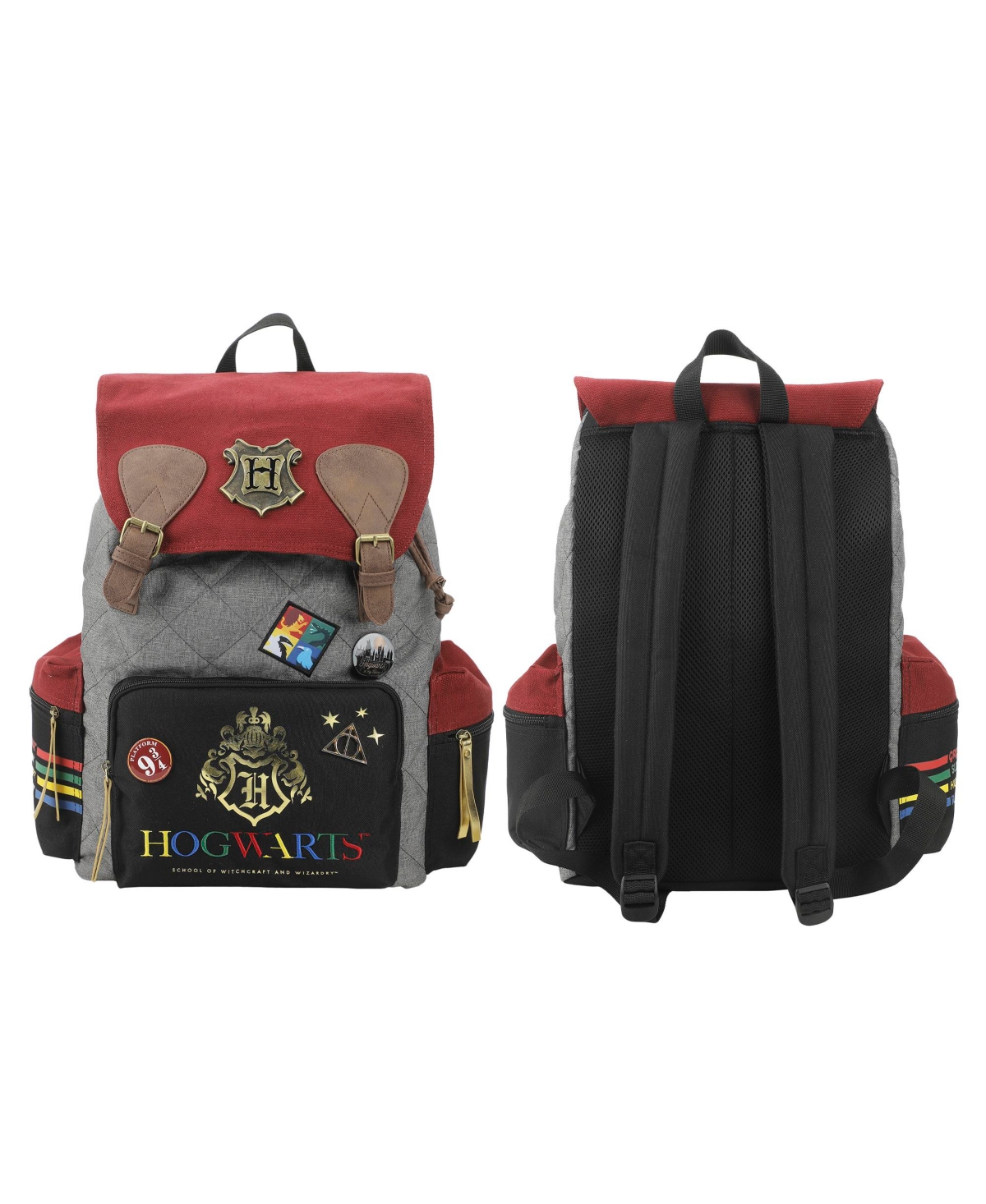 Hogwarts Decals 17&#x22; Rucksack Backpack - Harry potter hogwarts decals