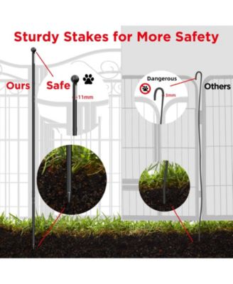 8 Panels 34.6''  Heavy Duty Dog Playpen with Lock and Door,Outdoor Dog Exercise Fence