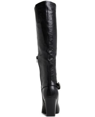 Women's Saddle Buckle Tall Dress Boots