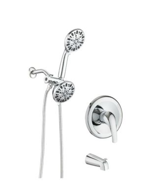 Shower System With Tub Spout Rain Shower Tub Set High Pressure Dual 2 In 1 Shower Combo Faucet With Valve