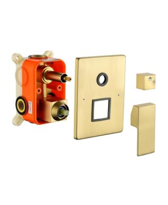 Brushed Gold Shower System, Bathroom 10 Inches Rain Shower Head with Handheld Combo Set, Wall Mounted High Pressure Rainfall Dual Shower Head System, Shower Faucet Set with Valve and Trim