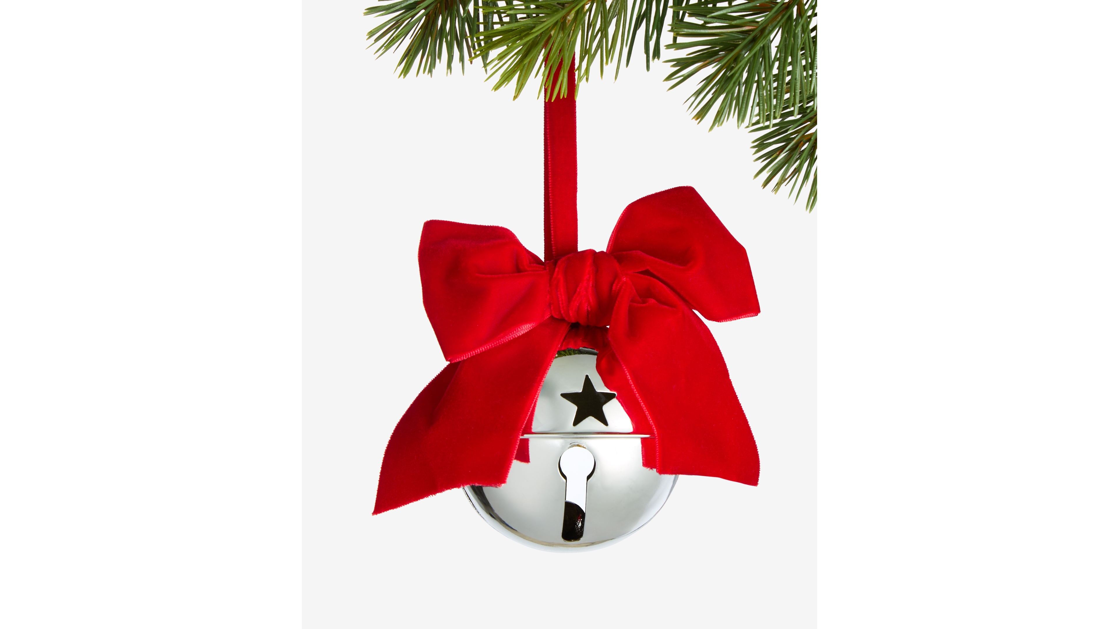 Holiday Lane Christmas Cheer Bow-Trim Bell Ornament, Macy's Exclusive