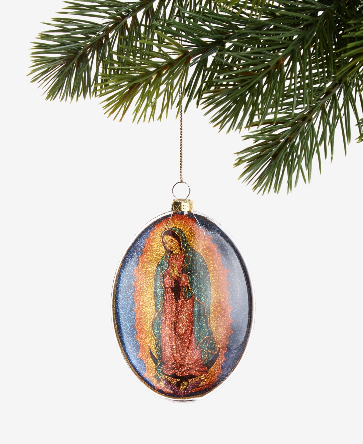 Holiday Lane Blessed Our Lady of Guadalupe Disc Ornament, Macy's Exclusive