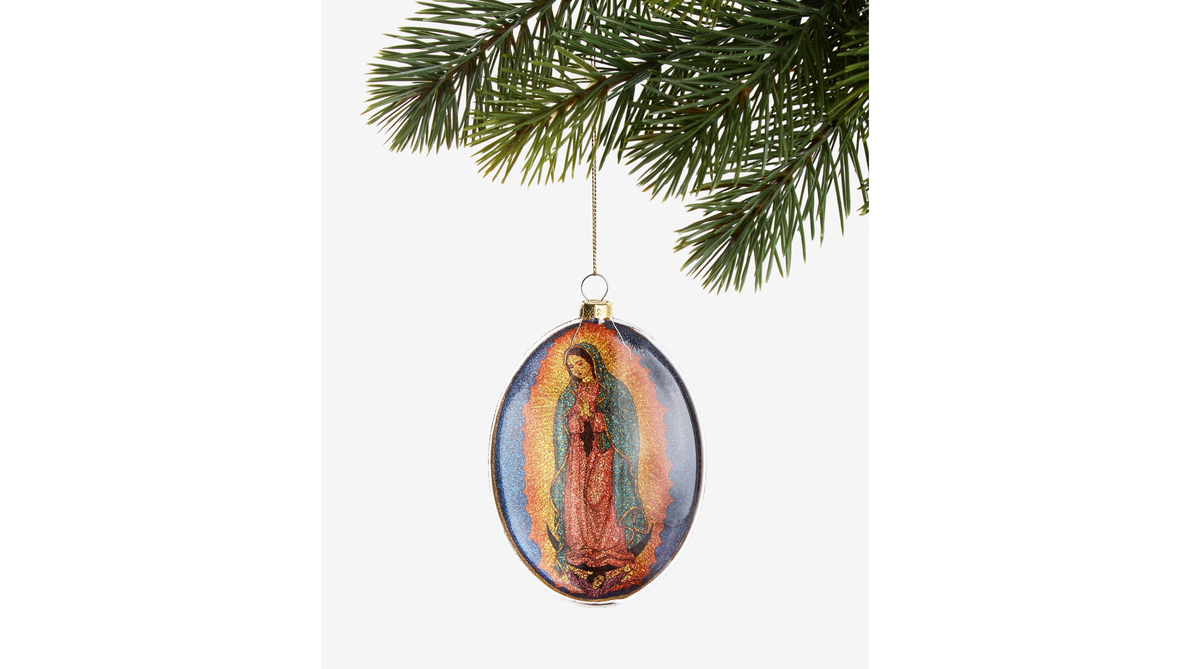 Holiday Lane Blessed Our Lady of Guadalupe Disc Ornament, Macy's Exclusive
