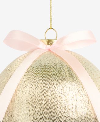 Gilded Glamour Gilded Glamour Bow-Trim Satin Ball Ornament, Macy's Exclusive