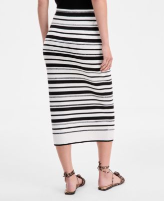 Women's Striped Sweater Maxi Skirt, Exclusively at Macy's