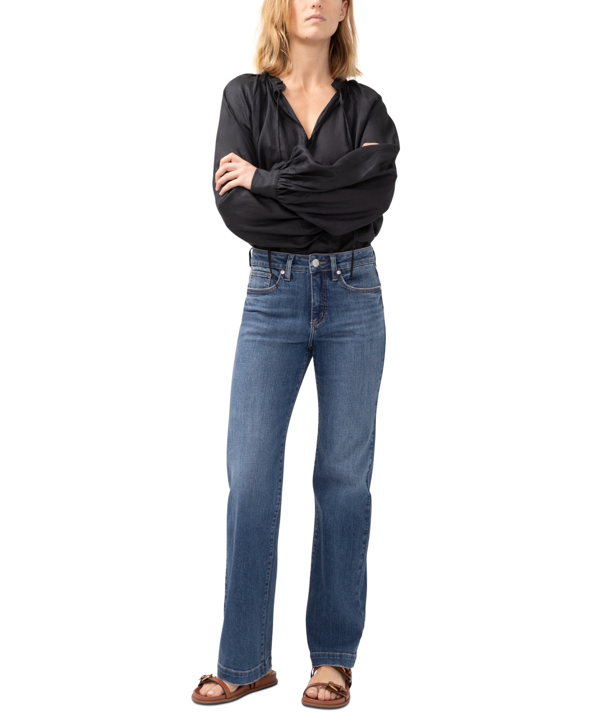 Women's Avery High Rise Curvy Fit Trouser Jeans - Folk