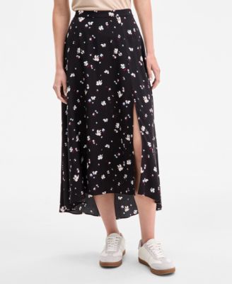 Women's Floral Slit Midi Skirt, Exclusively at Macy's
