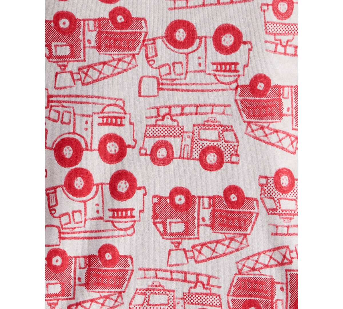 Carter's Toddler Boys Firetruck-print Snug-fit Cotton Pajamas, 4 Piece Set In Multi