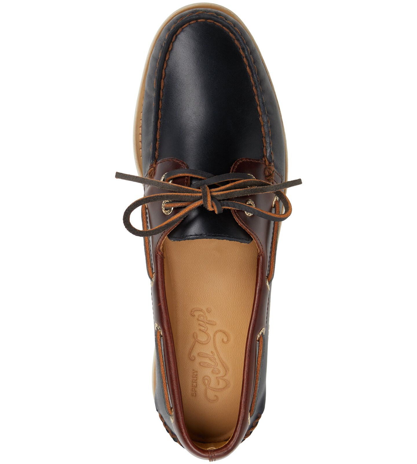 Обувь Sperry Men's Gold Authentic Original 2 Eye Shoe, цвет: Чёрный коричневый кожаный — фото 4