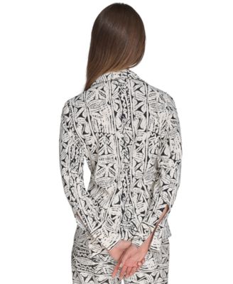 Women's Printed Button-Front Shirt