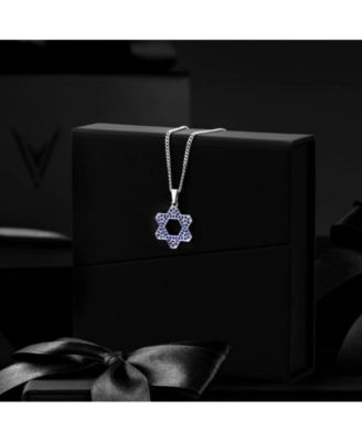 Men's Star of David Pendant, 21" Chain