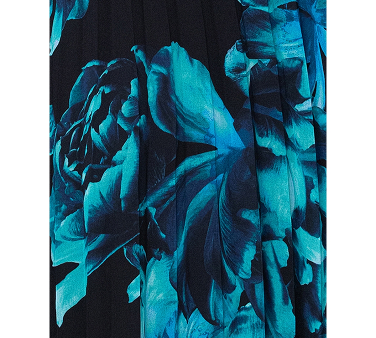 Xscape Petites Mock-neck Cutout Long-sleeve Long Sheath Dress In Blue