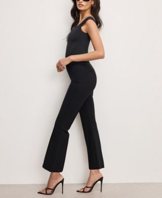 Women's Soft-Stretch Ponte Kick-Flare Pants, Regular & Plus Size