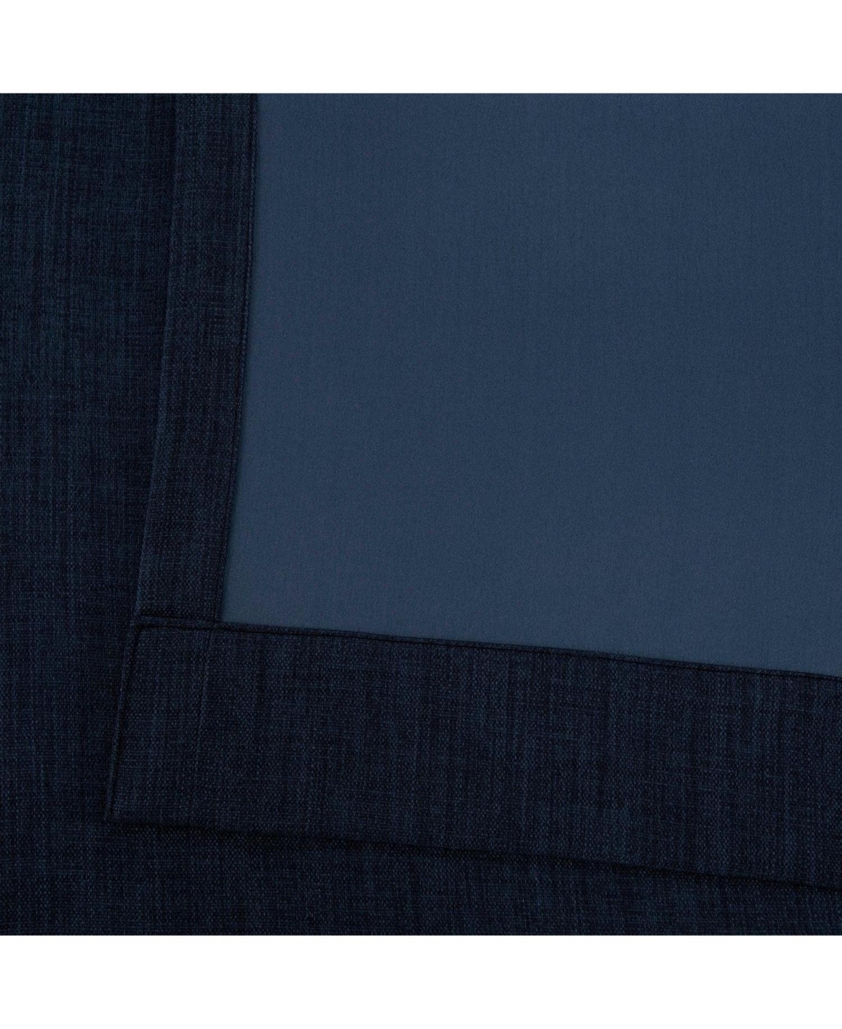 Half Price Drapes Grommet Textured Faux Linen Room Darkening Curtain In Purple