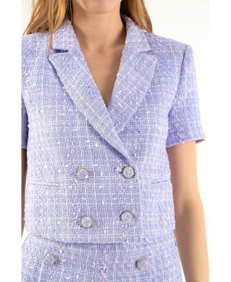 Women's Cropped Tweed Jacket