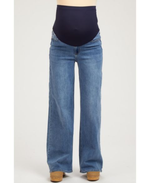 Женские джинсы Pinkblush Blue Wide Leg, цвет: Синий