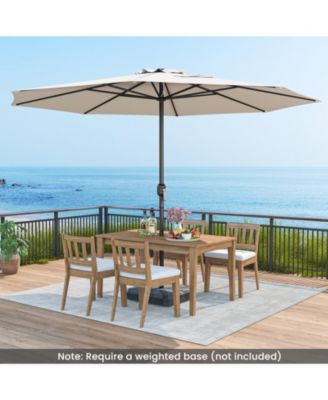 Patio Umbrella with Crank Handle and 8 Sturdy Ribs for Outdoor Shade