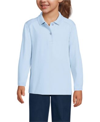 Girls Long Sleeve Feminine Fit Rapid Dry Polo Shirt