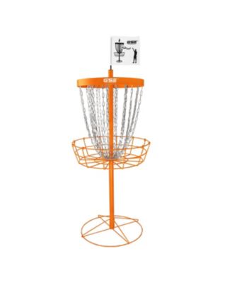 Deluxe 24-Chain Disc Golf Targets Basket, Metal Flying Disc Golf Practice Basket (Black/Blue/Orange/Red)