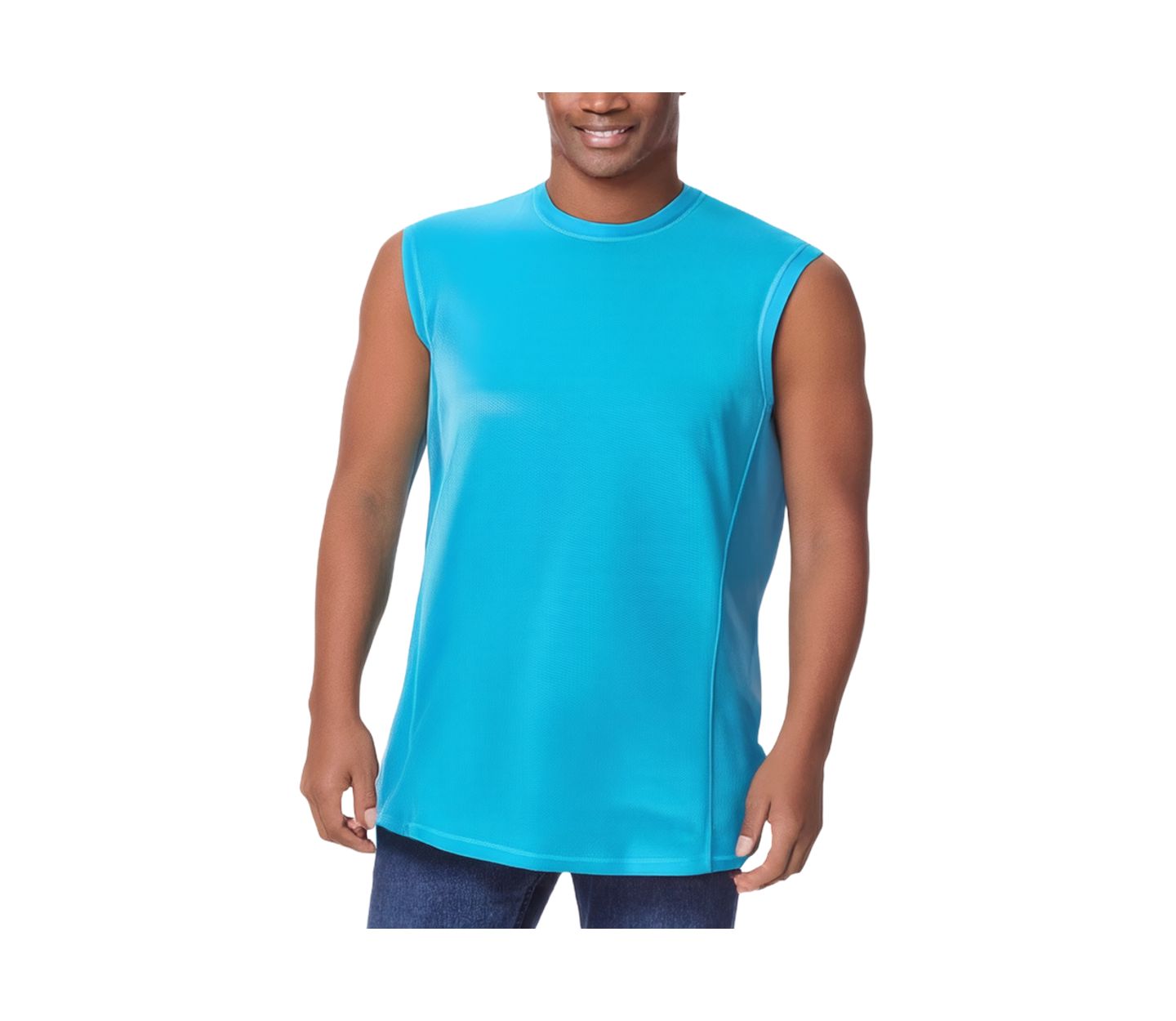 Мужской топ KingSize Swim Muscle Tank, цвет: Синий — фото 1