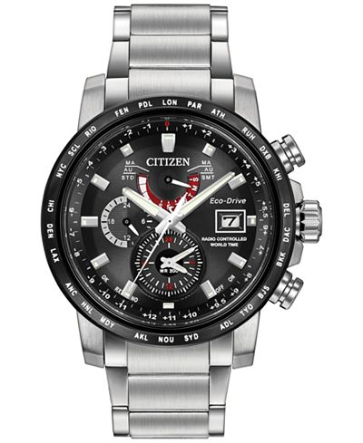 Citizen Men's Eco-Drive Stainless Steel Bracelet Watch 44mm AT9071-58E