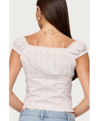 Women's Dolsy Plaid Button Up Top