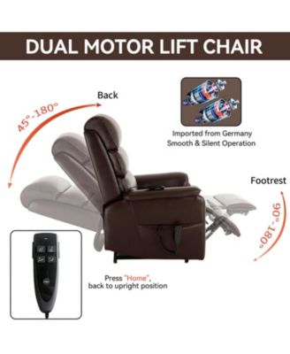 CASAINC Dual Motor Infinite Position Up to 350 LBS Power Lift Recliner Chair with Power-Remote, Heat Massage and Heavy Duty Motion Mechanism